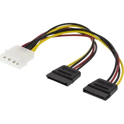 Deltaco SATA-Y Virtakaapeli 2xSerial ATA Kiintolevyille Deltaco SATA-Y Virtakaapeli 2xSerial ATA Kiintolevyille