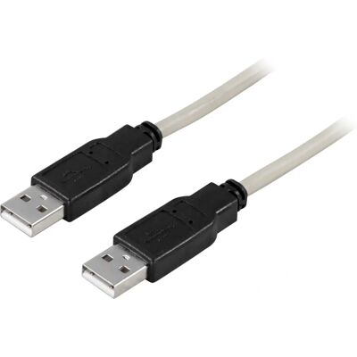 Deltaco USB 2.0 Kaapeli 1 m - USB A Harmaa Deltaco USB 2.0 Kaapeli 1 m - USB A Harmaa