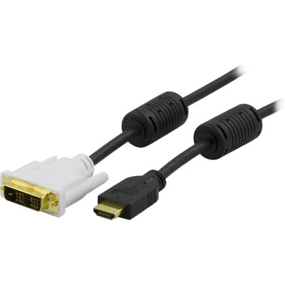 Deltaco HDMI to DVI-kaapeli 3m - Single Link Deltaco HDMI to DVI-kaapeli 3m - Single Link