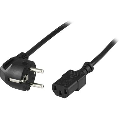 Deltaco Netzwerkkabel - 10m Schwarz Vinkeltülle CEE 7/7 - C13 Deltaco Netzwerkkabel - 10m Schwarz Vinkeltülle CEE 7/7 - C13