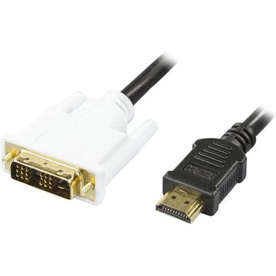 Deltaco HDMI-113-K Videokaapeliadapteri - 3m - HDMI Tyyppi A DVI-D - Musta Deltaco HDMI-113-K Videokaapeliadapteri - 3m - HDMI Tyyppi A DVI-D - Musta