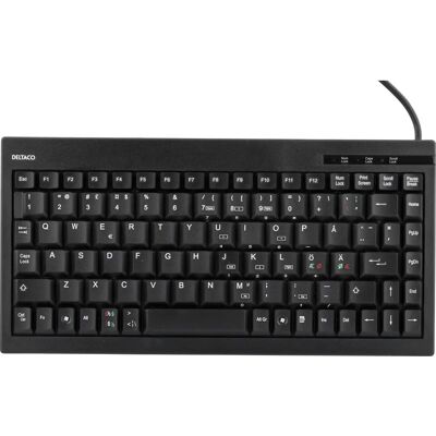 Deltaco Modell Mini Tangentbord - Kompakt Tangentbord - 89 Tangenter - Svart Deltaco Modell Mini Tangentbord - Kompakt Tangentbord - 89 Tangenter - Svart