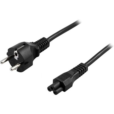 Deltaco DEL-109N Stromkabel - 2m - IEC C5 - CEE7/7 - Schwarz Deltaco DEL-109N Stromkabel - 2m - IEC C5 - CEE7/7 - Schwarz