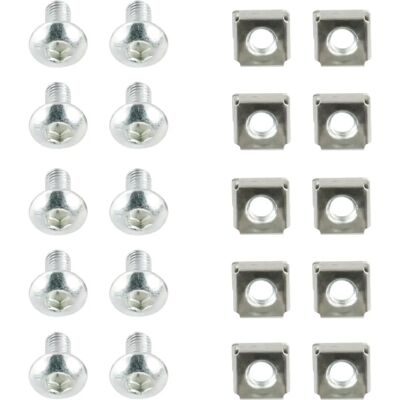 Deltaco M6 Schraubensatz Stern- und Nut-Design + Muttern - Schrauben/Bolzen-Set Deltaco M6 Schraubensatz Stern- und Nut-Design + Muttern - Schrauben/Bolzen-Set