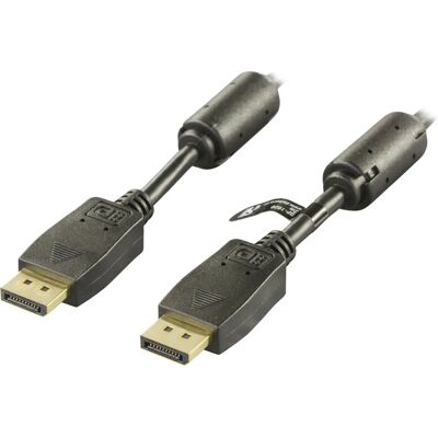 Deltaco Musta 5m DisplayPort Kaapeli Deltaco Musta 5m DisplayPort Kaapeli