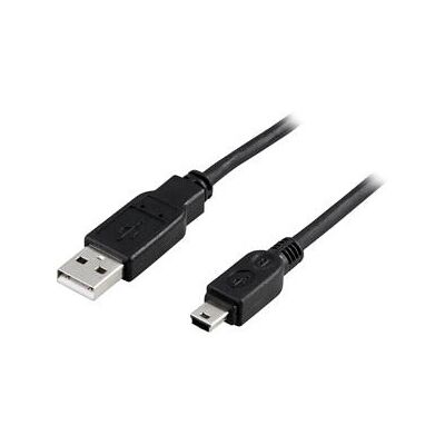 Deltaco USB 2.0 Kabel A/mini B - 1m - Svart Deltaco USB 2.0 Kabel A/mini B - 1m - Svart