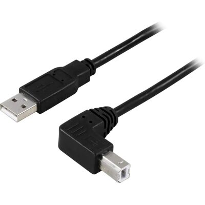 Deltaco USB-kaapeli - 1m - Tyyppi A:sta B:hen - Vino - Musta Deltaco USB-kaapeli - 1m - Tyyppi A:sta B:hen - Vino - Musta