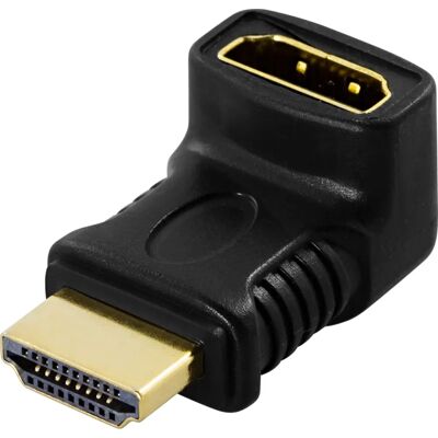 Deltaco HDMI-14B Kabeladapter HDMI 19-pin - Sort Deltaco HDMI-14B Kabeladapter HDMI 19-pin - Sort