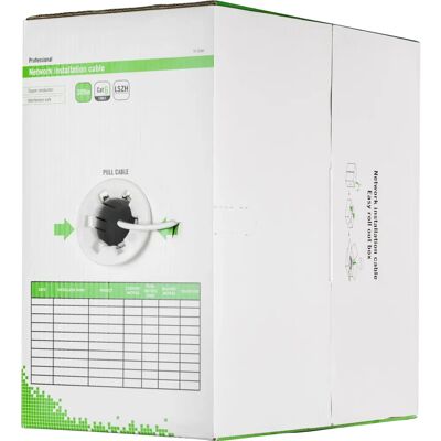 Deltaco TP-45AH Verkkokaapeli - 305m, Valkoinen, Cat6 U/UTP Deltaco TP-45AH Verkkokaapeli - 305m, Valkoinen, Cat6 U/UTP