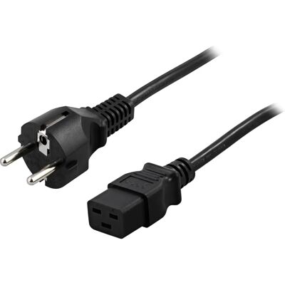 Deltaco DEL-109T Stromkabel - 2m Schwarz - CEE7/7 zu IEC C19 Deltaco DEL-109T Stromkabel - 2m Schwarz - CEE7/7 zu IEC C19