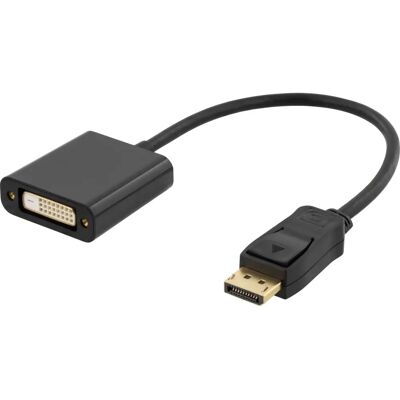 Deltaco DisplayPort DVI-I DVI-D kaksoisliitännäinen - 0,2 m Deltaco DisplayPort DVI-I DVI-D kaksoisliitännäinen - 0,2 m