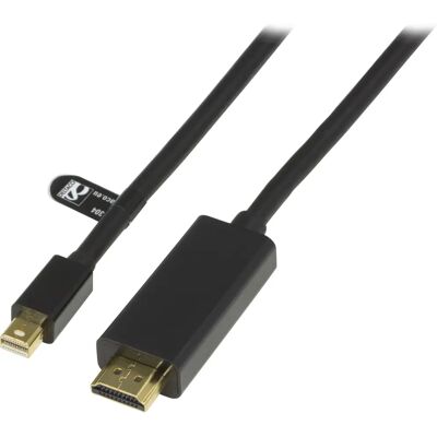 Deltaco Mini DisplayPort to HDMI Kaapeli - Musta - 1m Deltaco Mini DisplayPort to HDMI Kaapeli - Musta - 1m