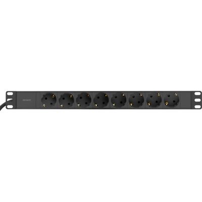 Deltaco Erdungs-Verteilerleiste 8xCEE 7/3 3m - Schwarz Deltaco Erdungs-Verteilerleiste 8xCEE 7/3 3m - Schwarz