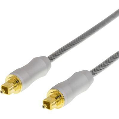 Deltaco TOTO-11-K harmaa optinen audiokaapeli - 1m Toslink Deltaco TOTO-11-K harmaa optinen audiokaapeli - 1m Toslink