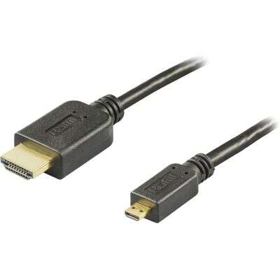 Deltaco HDMI-kaapeli - 5m, Musta - HDMI Tyyppi D & A Deltaco HDMI-kaapeli - 5m, Musta - HDMI Tyyppi D & A