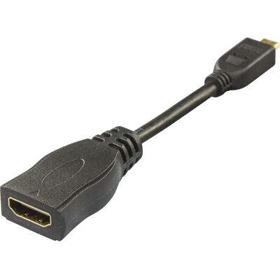 Deltaco HDMI-24B Micro HDMI to HDMI Adapter - Musta Deltaco HDMI-24B Micro HDMI to HDMI Adapter - Musta