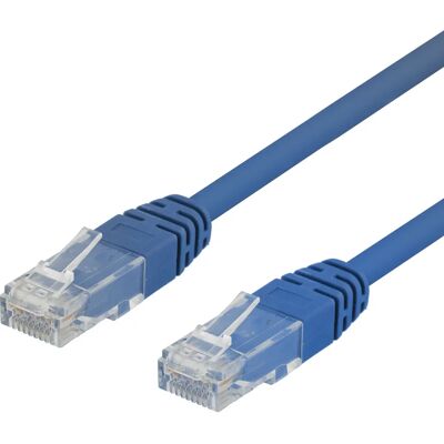 Deltaco TP-603B Verkkokaapeli - 0,3m Sininen - Cat6 U/UTP Deltaco TP-603B Verkkokaapeli - 0,3m Sininen - Cat6 U/UTP