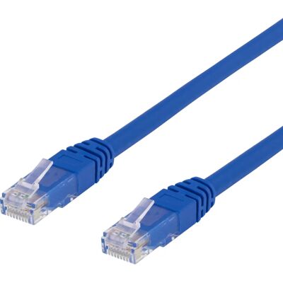 Deltaco TP-607B - Verkkokabeli - 0,75 m - Cat6 - U/UTP - Sininen Deltaco TP-607B - Verkkokabeli - 0,75 m - Cat6 - U/UTP - Sininen
