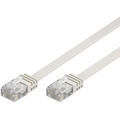 Cavo di rete Deltaco TP-61V-FL - Piatto, 1m, Bianco - Cat6 Cavo di rete Deltaco TP-61V-FL - Piatto, 1m, Bianco - Cat6