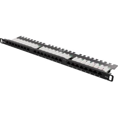 Deltaco Modell PAN-120 19-Zoll Cat6 UTP Patch Panel - Schwarz Deltaco Modell PAN-120 19-Zoll Cat6 UTP Patch Panel - Schwarz
