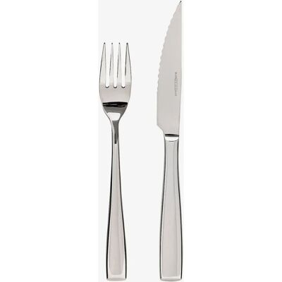 Markus Aujalay - Signature 12-stykke bestik sæt - Sølv - Til Kød & Grill Markus Aujalay - Signature 12-stykke bestik sæt - Sølv - Til Kød & Grill