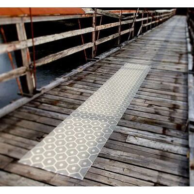 Pappelina Honey Outdoor-Teppich - warmgrau / vanille - 70 x 225cm Pappelina Honey Outdoor-Teppich - warmgrau / vanille - 70 x 225cm