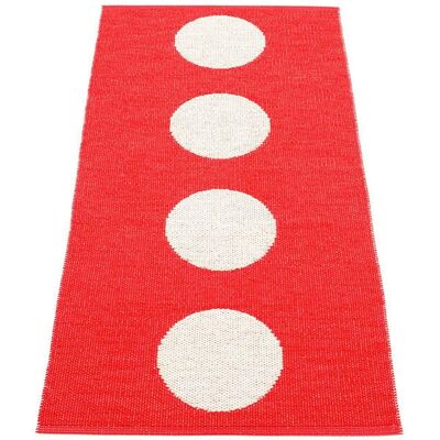 Pappelina Vera Outdoor-Teppich - rot / vanille Pappelina Vera Outdoor-Teppich - rot / vanille