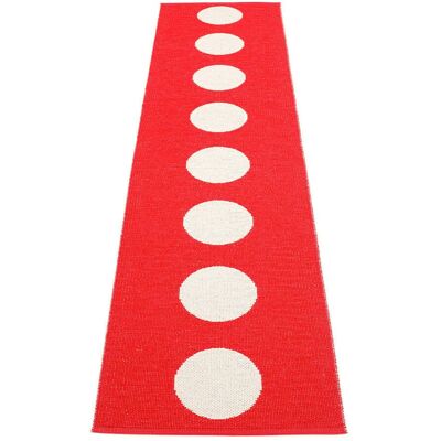 Pappelina Vera Outdoor-Teppich - rot / vanille 70 x 300cm Pappelina Vera Outdoor-Teppich - rot / vanille 70 x 300cm