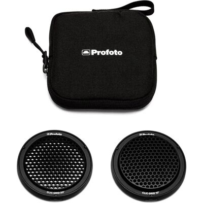 Profoto Clic Grid Kit - 10°, 20° honeycomb grids for A-series flashes Profoto Clic Grid Kit - 10°, 20° honeycomb grids for A-series flashes