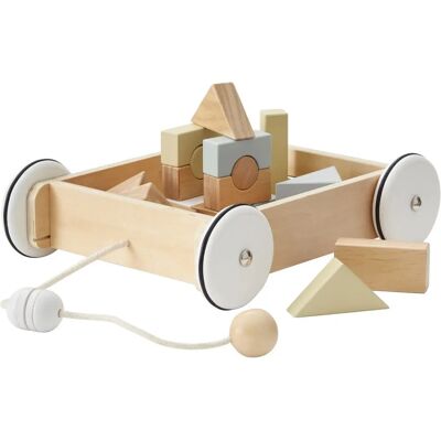 Kids Concept Holz-Zugwagen - Pädagogisches Spielzeug mit Bauklötzen Kids Concept Holz-Zugwagen - Pädagogisches Spielzeug mit Bauklötzen