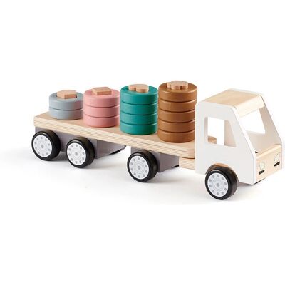 Kids Concept Aiden 38cm Skládatelná auto Bílá/Přirozená Kids Concept Aiden 38cm Skládatelná auto Bílá/Přirozená