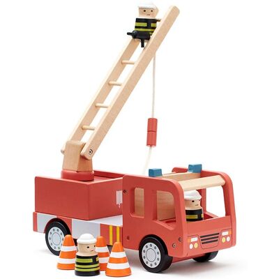 Kids Concept Hasičské auto - 30cm - Červené - Hračka Kids Concept Hasičské auto - 30cm - Červené - Hračka