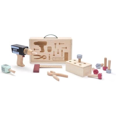 Kid's Concept Verktøysett - Treleketøy - Finmotorikk - 3+ - Type leke Kid's Concept Verktøysett - Treleketøy - Finmotorikk - 3+ - Type leke