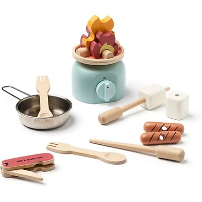 Kids Concept Tre Camping Sett - 12 Deler - Rollelek Kitchen Kids Concept Tre Camping Sett - 12 Deler - Rollelek Kitchen