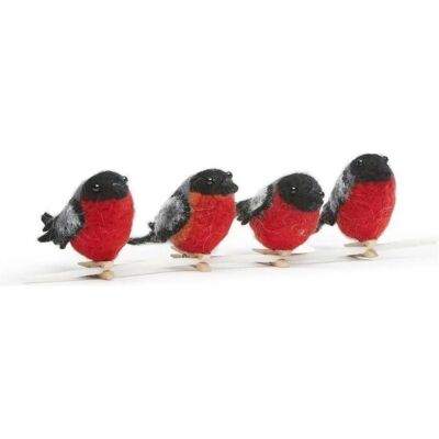 Born in Sweden - Birds Bullfinch - Red - Felt - Decorazioni Born in Sweden - Birds Bullfinch - Red - Felt - Decorazioni