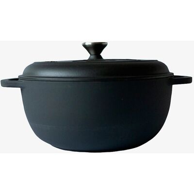 Satake - Støpejernspanne, emaljert, 6L, 28cm - Svart Unisex Satake - Støpejernspanne, emaljert, 6L, 28cm - Svart Unisex