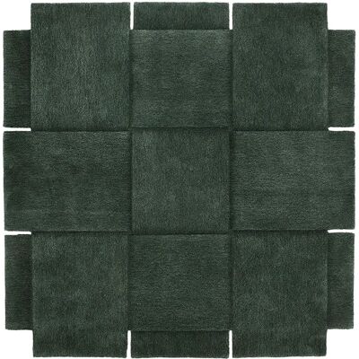 Tapis en laine vert 180x180 cm Basket - Design House Stockholm - Publicité Tapis en laine vert 180x180 cm Basket - Design House Stockholm - Publicité
