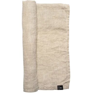 Himla - Sunshine Linnefrotté Bordløber - Naturlig - 50x145 cm Himla - Sunshine Linnefrotté Bordløber - Naturlig - 50x145 cm