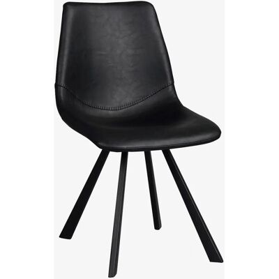 Rowico Home Auburn Højstol - Kunstlæder Sort, Metalben - 2 stk. - Højstol Rowico Home Auburn Højstol - Kunstlæder Sort, Metalben - 2 stk. - Højstol
