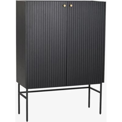 Rowico Home Halifax skab - Sort eg - 140x100 cm - Opbevaringsmøbel Rowico Home Halifax skab - Sort eg - 140x100 cm - Opbevaringsmøbel
