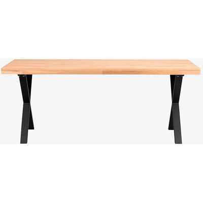 Rowico Home Brooklyn Spisebord - Massivt eg - Sorte X-ben Rowico Home Brooklyn Spisebord - Massivt eg - Sorte X-ben