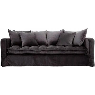 Artwood Greenwich Sammetstyg Järn Grå 3-sitssoffa - Soffa Artwood Greenwich Sammetstyg Järn Grå 3-sitssoffa - Soffa