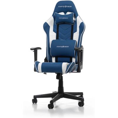 DXRacer PRINCE L Chaise de jeu PVC Bleu & Blanc - Publicité DXRacer PRINCE L Chaise de jeu PVC Bleu & Blanc - Publicité