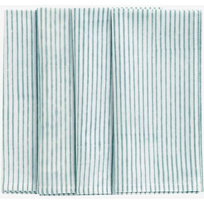 Merke - Modell - Bomullsservietter - 4 stk - Blå - 50x50cm Merke - Modell - Bomullsservietter - 4 stk - Blå - 50x50cm