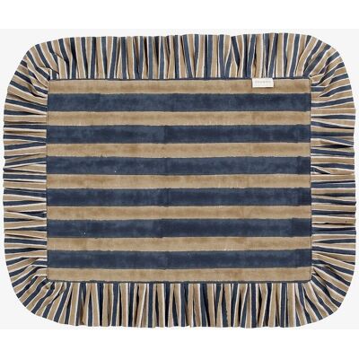Chamois Jaipur STRIPE Hand-printed Table Linens - Beige Chamois Jaipur STRIPE Hand-printed Table Linens - Beige