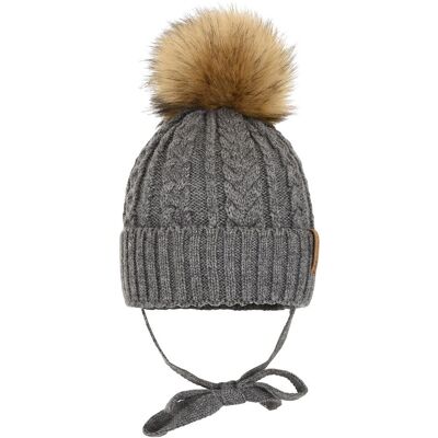 Lindberg Pipo Sunne-hatt - Ullblandning - Fuskpäls-pompom - Vikbar kant - Kvinna Lindberg Pipo Sunne-hatt - Ullblandning - Fuskpäls-pompom - Vikbar kant - Kvinna