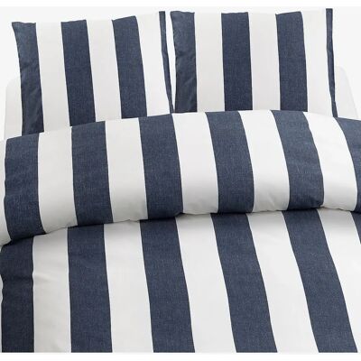 Borganäs of Sweden - Modell: Block Stripe - Blå - Sengetøy - Dobbel størrelse Borganäs of Sweden - Modell: Block Stripe - Blå - Sengetøy - Dobbel størrelse
