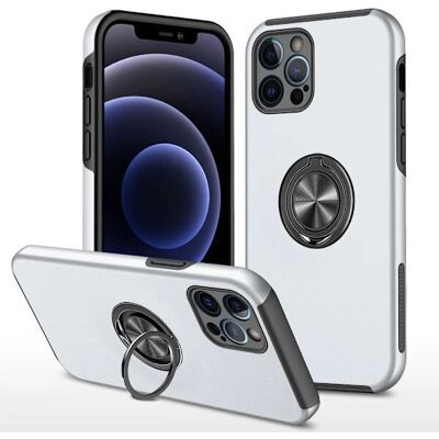 MTK iPhone 13 Mini Hybrid skal med Finger Ring - Sølv MTK iPhone 13 Mini Hybrid skal med Finger Ring - Sølv