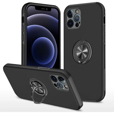 MTK iPhone 14 Pro Hybrid Cover med Finger Ring - Sort MTK iPhone 14 Pro Hybrid Cover med Finger Ring - Sort
