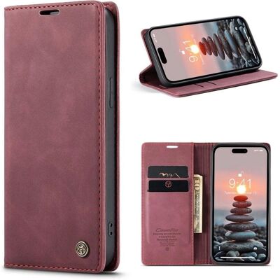 CASEME lompakkokotelo iPhone 15 Pro Max - Punainen CASEME lompakkokotelo iPhone 15 Pro Max - Punainen